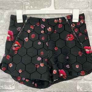 GIAMBA Ladybug Kiss Lace Shorts